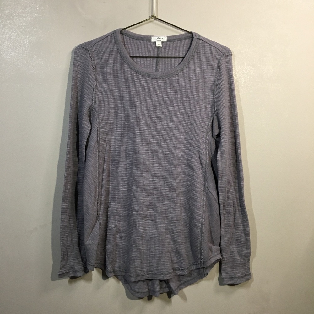 Dylan Purple Thermal Knit Long Sleeve Top